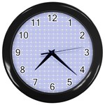 Lighblu Plaid Small Wall Clock (Black) Front