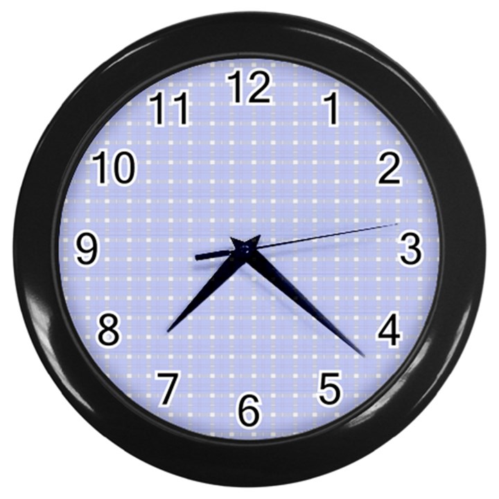 Lighblu Plaid Small Wall Clock (Black)