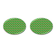 Girl Green Cufflinks (oval) by snowwhitegirl