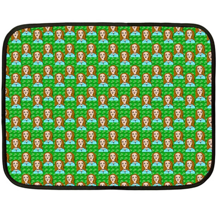 Girl Green Double Sided Fleece Blanket (Mini) 