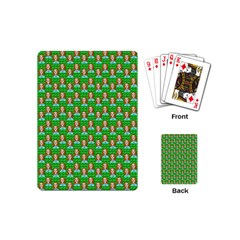 Girl Green Playing Cards Single Design (mini)