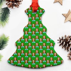 Girl Green Ornament (christmas Tree) 