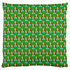 Girl Green Large Cushion Case (one Side) by snowwhitegirl