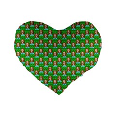 Girl Green Standard 16  Premium Heart Shape Cushions by snowwhitegirl