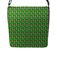 Girl Green Flap Closure Messenger Bag (l) by snowwhitegirl