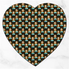 Girl Black Jigsaw Puzzle (heart) by snowwhitegirl