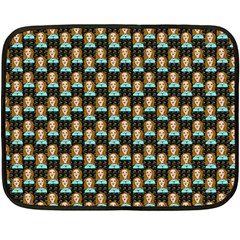 Girl Black Fleece Blanket (mini) by snowwhitegirl