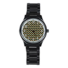 Girl Black Stainless Steel Round Watch by snowwhitegirl