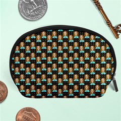 Girl Black Accessory Pouch (large) by snowwhitegirl