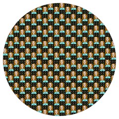 Girl Black Round Trivet