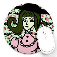 Wicked Witch Wall Round Mousepads by snowwhitegirl