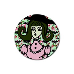 Wicked Witch Wall Rubber Coaster (round)  by snowwhitegirl