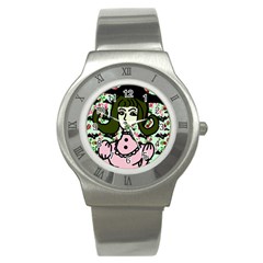 Wicked Witch Wall Stainless Steel Watch by snowwhitegirl