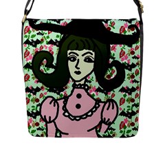 Wicked Witch Wall Flap Closure Messenger Bag (l) by snowwhitegirl