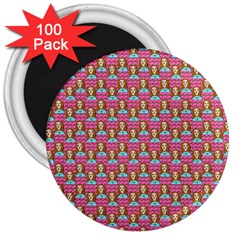 Girl Pink 3  Magnets (100 Pack) by snowwhitegirl