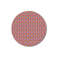 Girl Pink Magnet 3  (round) by snowwhitegirl