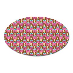 Girl Pink Oval Magnet by snowwhitegirl