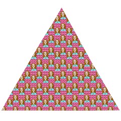 Girl Pink Wooden Puzzle Triangle by snowwhitegirl