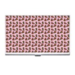 Cute Deer Pattern Pink Business Card Holder Front