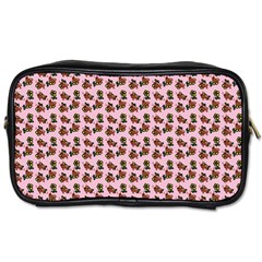 Cute Deer Pattern Pink Toiletries Bag (two Sides) by snowwhitegirl