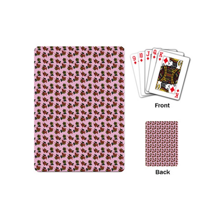 Cute Deer Pattern Pink Playing Cards Single Design (Mini)