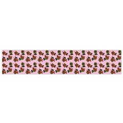 Cute Deer Pattern Pink Small Flano Scarf