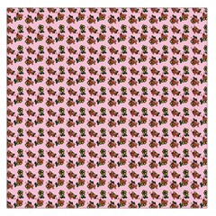 Cute Deer Pattern Pink Large Satin Scarf (square) by snowwhitegirl