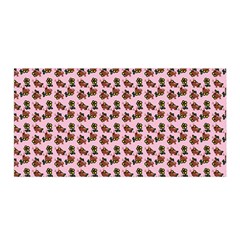 Cute Deer Pattern Pink Satin Wrap