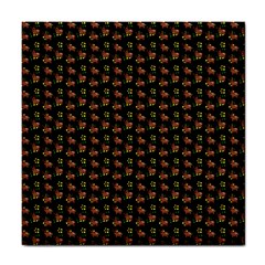 Cute Deer Pattern Black Tile Coaster by snowwhitegirl