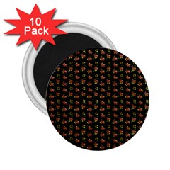 Cute Deer Pattern Black 2 25  Magnets (10 Pack)  by snowwhitegirl