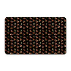 Cute Deer Pattern Black Magnet (rectangular) by snowwhitegirl