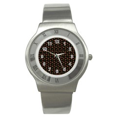 Cute Deer Pattern Black Stainless Steel Watch by snowwhitegirl