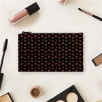 Cute Deer Pattern Black Cosmetic Bag (Small) Front