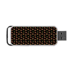 Cute Deer Pattern Black Portable Usb Flash (one Side) by snowwhitegirl