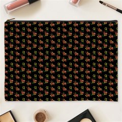 Cute Deer Pattern Black Cosmetic Bag (xxxl) by snowwhitegirl