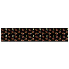 Cute Deer Pattern Black Small Flano Scarf