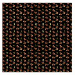 Cute Deer Pattern Black Large Satin Scarf (square) by snowwhitegirl