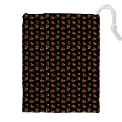 Cute Deer Pattern Black Drawstring Pouch (4xl) by snowwhitegirl