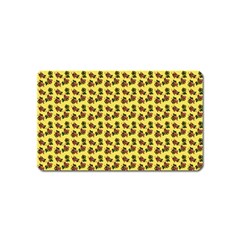 Cute Deer Pattern Yellow Magnet (name Card) by snowwhitegirl