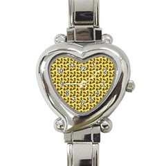 Cute Deer Pattern Yellow Heart Italian Charm Watch by snowwhitegirl