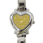 Cute Deer Pattern Yellow Heart Italian Charm Watch Front