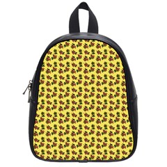 Cute Deer Pattern Yellow School Bag (small) by snowwhitegirl