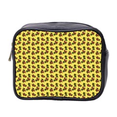 Cute Deer Pattern Yellow Mini Toiletries Bag (two Sides) by snowwhitegirl