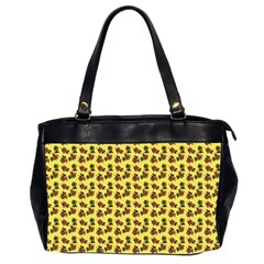 Cute Deer Pattern Yellow Oversize Office Handbag (2 Sides) by snowwhitegirl