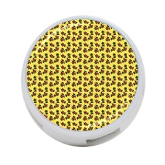 Cute Deer Pattern Yellow 4-port Usb Hub (one Side) by snowwhitegirl