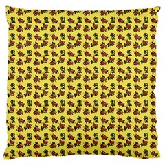 Cute Deer Pattern Yellow Large Cushion Case (two Sides) by snowwhitegirl