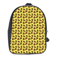 Cute Deer Pattern Yellow School Bag (xl)