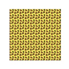 Cute Deer Pattern Yellow Small Satin Scarf (square) by snowwhitegirl