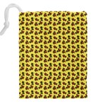 Cute Deer Pattern Yellow Drawstring Pouch (4XL) Back