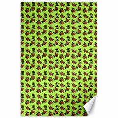 Cute Deer Pattern Green Canvas 24  X 36  by snowwhitegirl